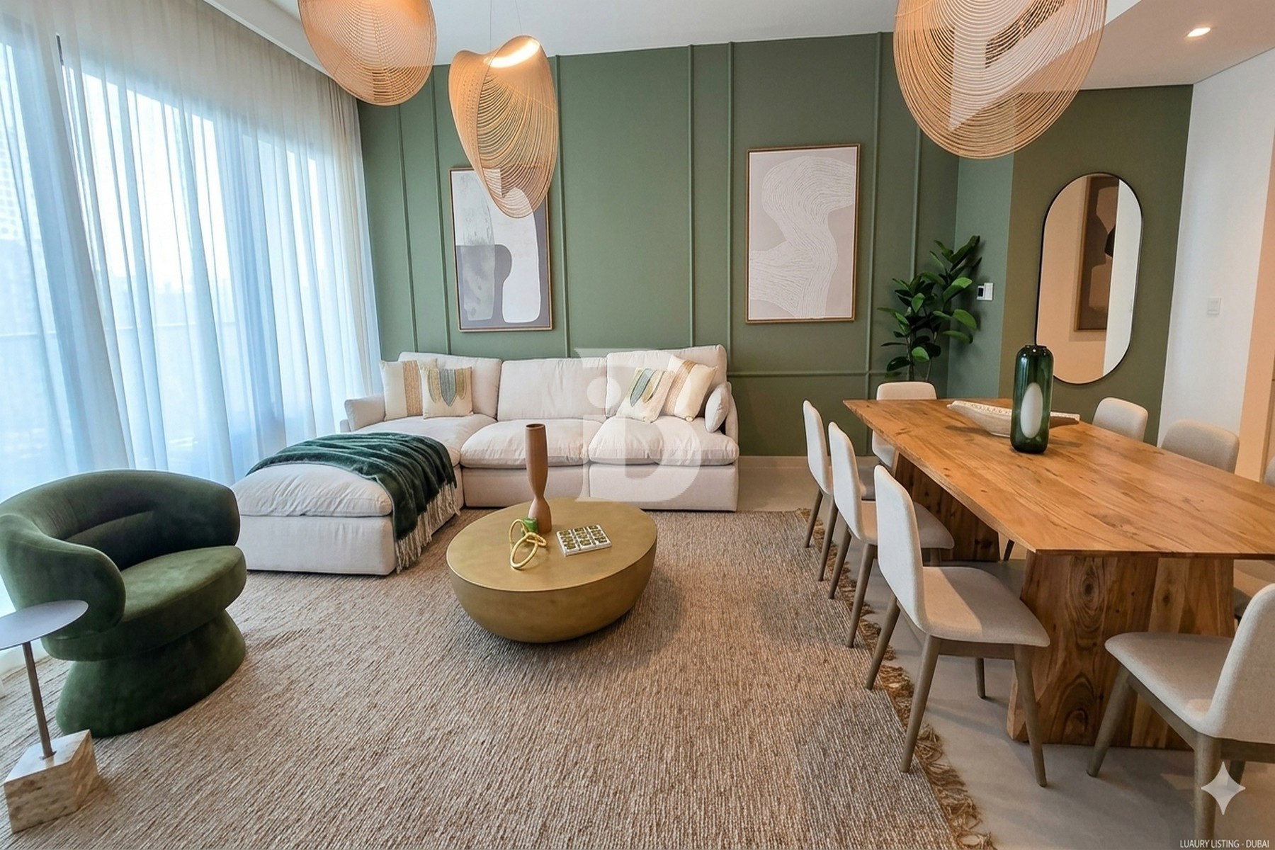 BRIGHT LUXURY 3BR | FURNISHED | BURJ FACING