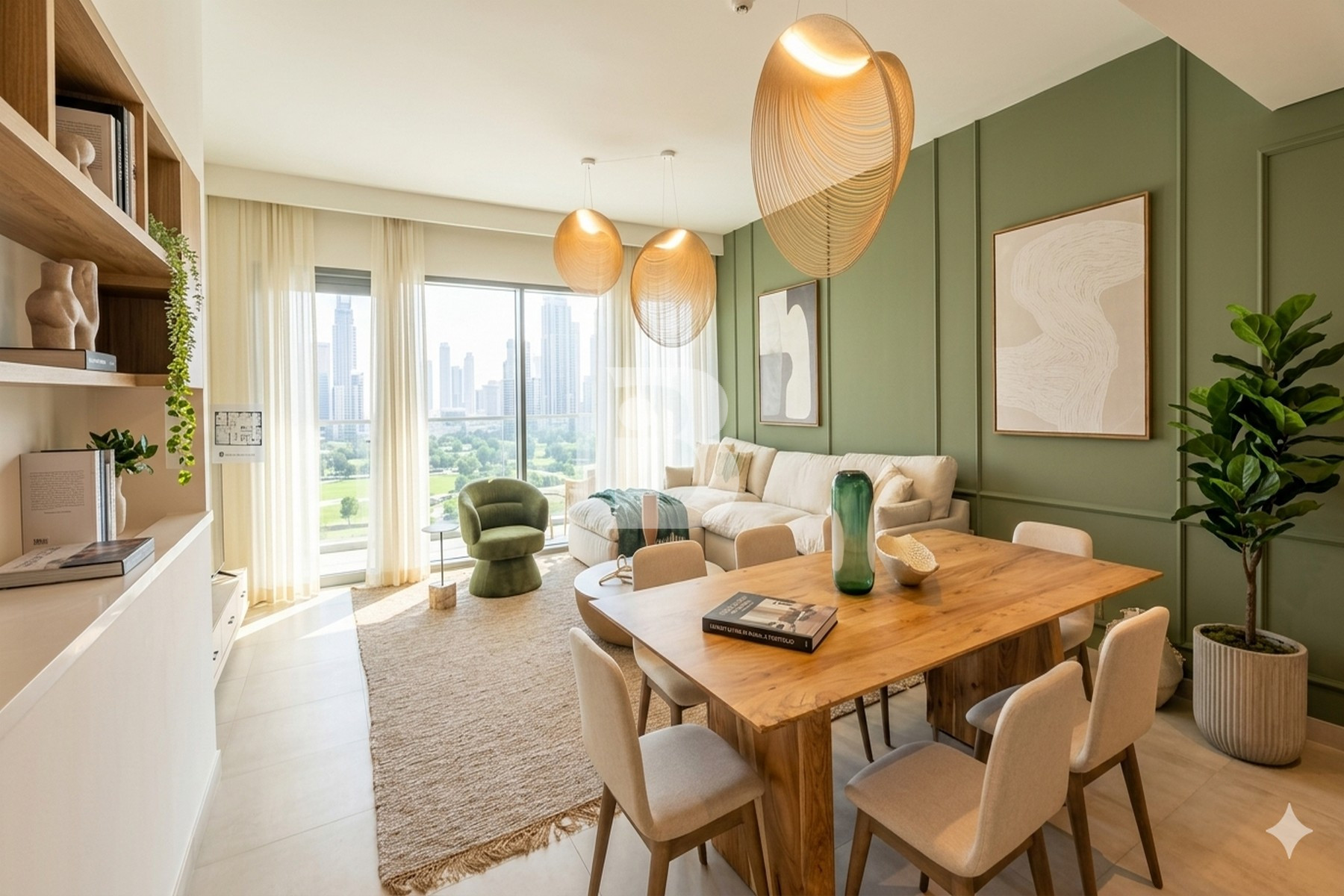 BRIGHT LUXURY 3BR | FURNISHED | BURJ FACING